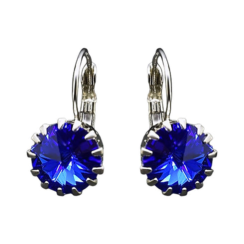 Auskarai "Vintāžš VI (Majestatiška Mėlyna)" su Swarovski™ kristalais